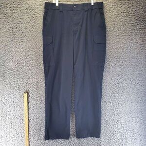 5.11 Tactical Pants Mens 38x34 Navy Blue Cargo Pocket Ripstop Workwear